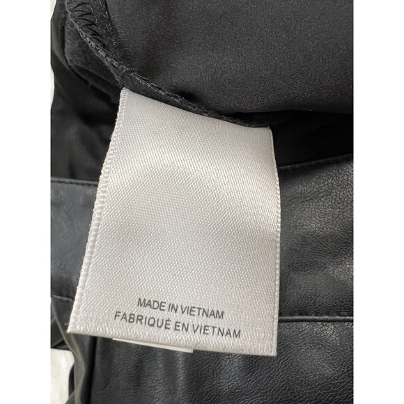 Express x Negin Mirsalehi Womens Faux Leather Ankle Pant Black Size 4 - Picture 7 of 8